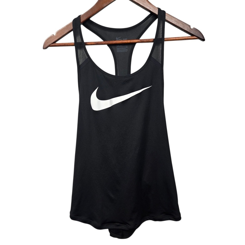 Nike Dri Fit Racerback Tank‎ Top Black Womens Size S Athletic Workout